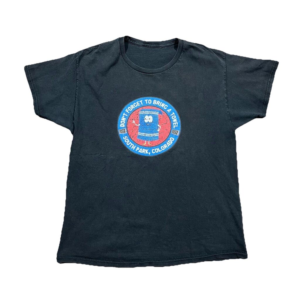 Vintage South Park Towelie T Shirt Dont Forget To Bring A Towel Black Size M